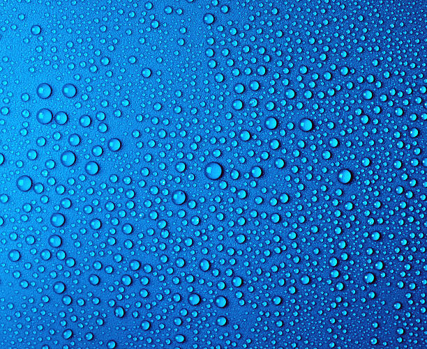 Gestileerde waterdruppel met golvende patronen in blauw en mintgroen